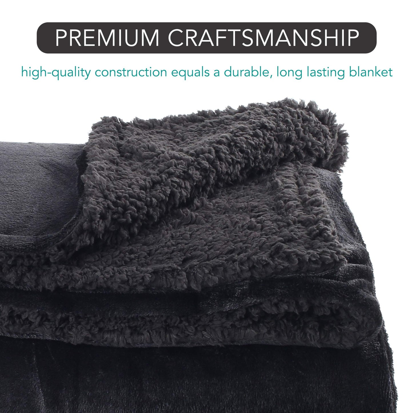 LotFancy Sherpa Throw Blanket, Twin Size Super Soft Fuzzy Fleece Blanket, Cozy Flannel Velvet Microfiber Blanket for Couch Bed Sofa, Super Warm Comfy Reversible Blanket, Lightweight, 60”x80”