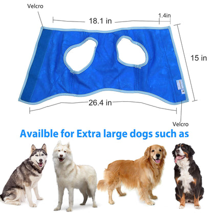 LotFancy Dog Cooling Vest Swamp Cooler Dog Jacket Coat for Puppy Dog Cats Kittens Pets, Blue