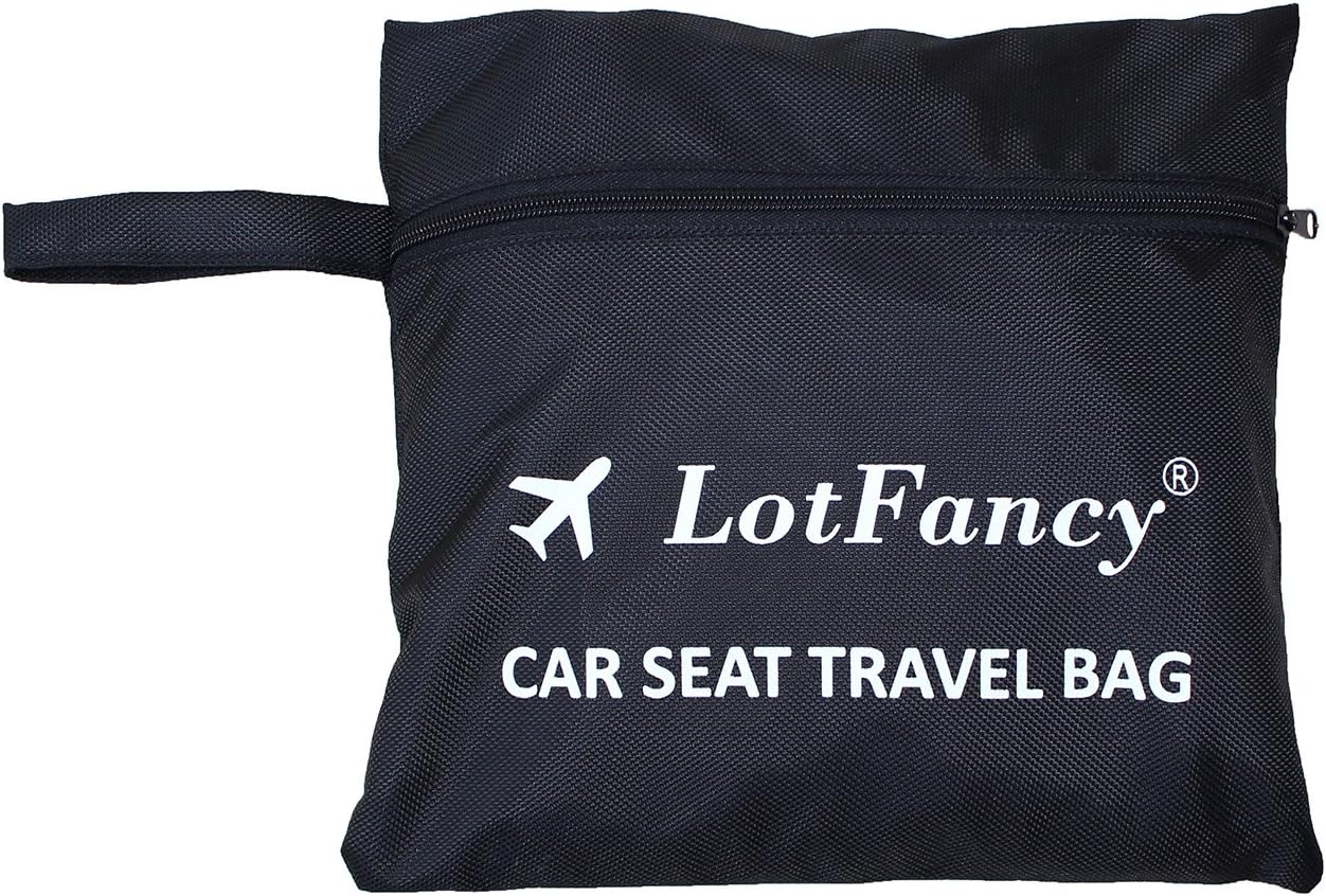 LotFancy Child Car Seat Travel Bag With Shoulder Strap and Storage Pouch