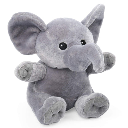 LotFancy Elephant Stuffed Animal, Elephant Plush Toys, Soft Plushies Gifts for Kids, Grey Sitting Elephant for Baby