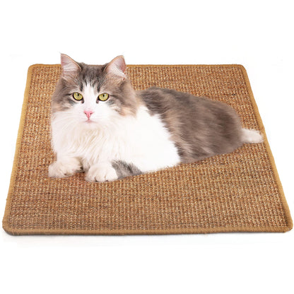 Cat Scratcher Mat, Natural Sisal Cat Scratching Carpet Pad, Floor Scratching Rug, Anti Slip Cat Scratching Mat for Cat Grinding Claws & Protecting Furniture