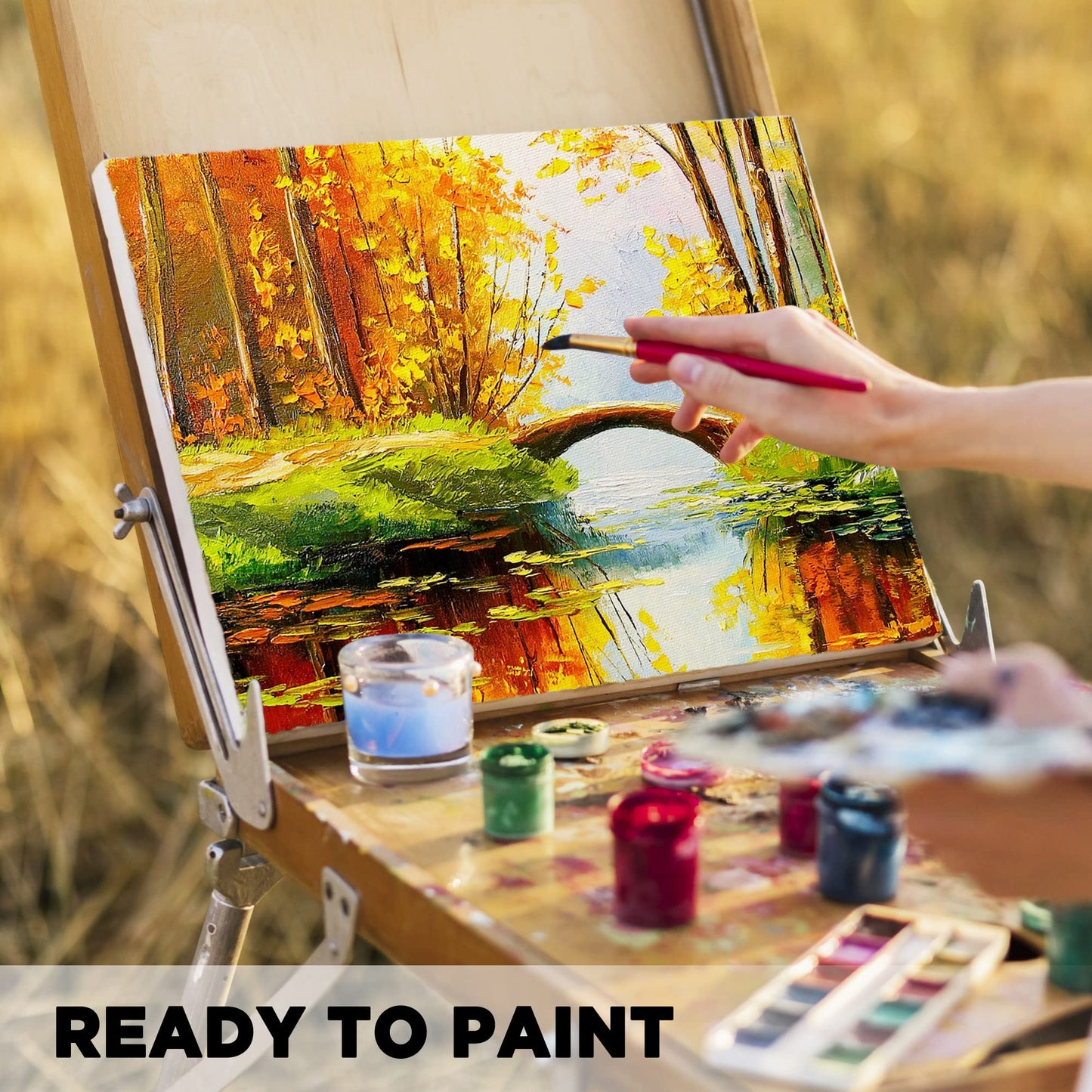 LotFancy Canvases Boards for Painting, 100% Cotton Blank Canvases for Painting, Canvas Panels for Acrylic Pouring, Oil Paint