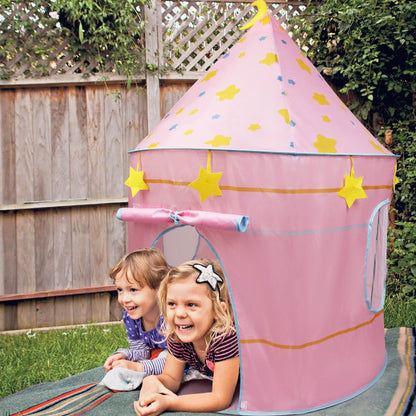 LotFancy Play Tent with Star Lights and Storage Carrying Bag, Pop Up Play Tent House for Kids Toddlers, Indoor and Outdoor Use, Foldable, Portable