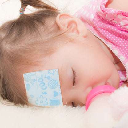 LotFancy Baby Fever Cooling Pad, Cool Patches for Fever, Cool Gel Sheet for Kids, Headache Relief, Forehead Fever Patch, 4.7 x2 Inch