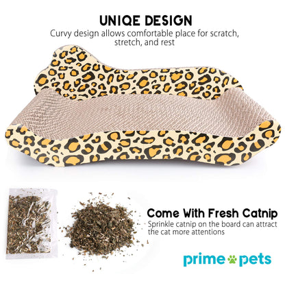 Prime Pets Cat Scratcher Couch, Recycle Corrugated Cat Scratcher Cardboard Bed, Cat Scratching Lounger Sofa