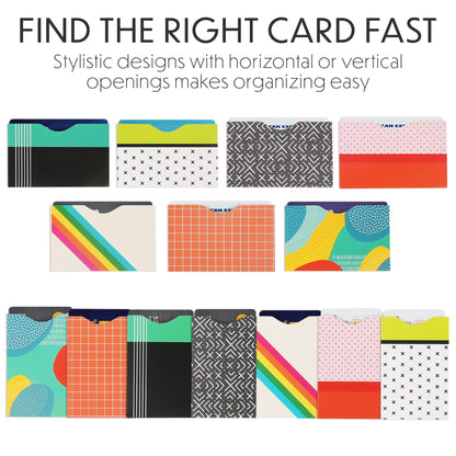 LotFancy RFID Blocking Sleeves (19 Pack, 14 Credit Card Protectors + 5 Passport Sleeves) for Identity Theft Protection, RFID Sleeves with Bright Color, Smart Slim Design fits Wallet/Purse