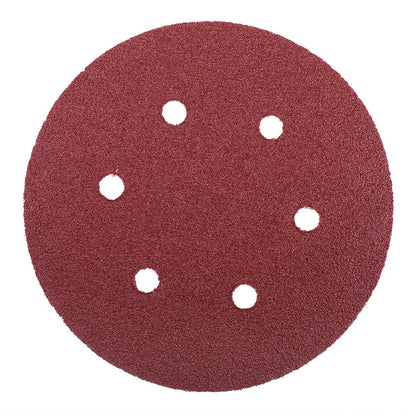 LotFancy 6" 6-Hole Sanding Discs Sandpaper Hook and Loop Pads 40/60/80/100/120/180/240/320/400/800/1000/1500/2000 Assorted Grits