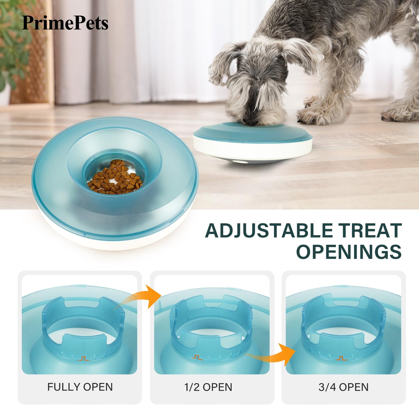 Prime Pets Dog Wobble Bowl Interactive Treat Puzzle Toy, Slow Food Bowl for Dog, 220x69mm