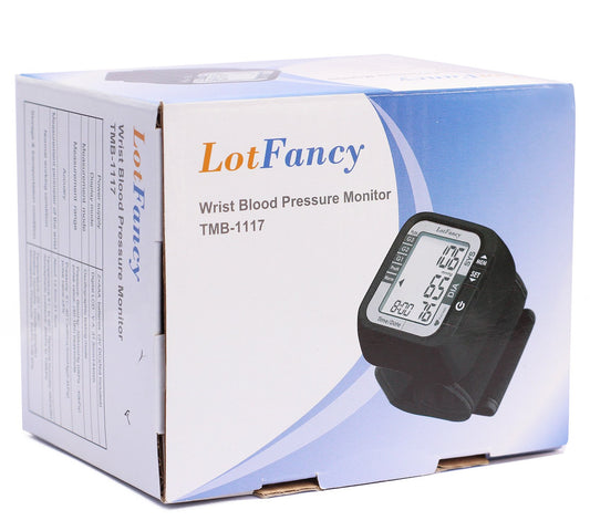 LotFancy Blood Pressure Monitor Wrist Cuff - Automatic Digital BP Machine with Irregular Heartbeat Detector - Portable for Home Use - AHA Indicator, FDA Approved by LotFancy