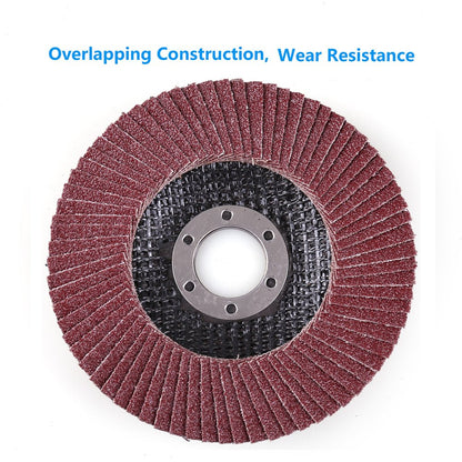 LotFancy Flap Discs 4 1/2 Inch, 80 Grit, 10PCS Sanding Grinding Wheels, for Angle Grinder, 4.5” x 7/8”, Aluminum Oxide Abrasive, Type #27