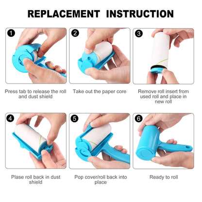 LotFancy Lint Rollers for Pet Hair Extra Sticky, 240 Sheets, 3 Roller, Pet Hair Remover for Dog Cat