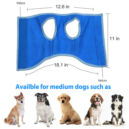 LotFancy Dog Cooling Vest Swamp Cooler Dog Jacket Coat for Puppy Dog Cats Kittens Pets, Blue