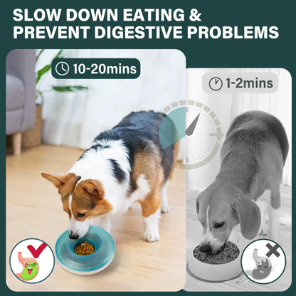 Prime Pets Dog Wobble Bowl Interactive Treat Puzzle Toy, Slow Food Bowl for Dog, 220x69mm