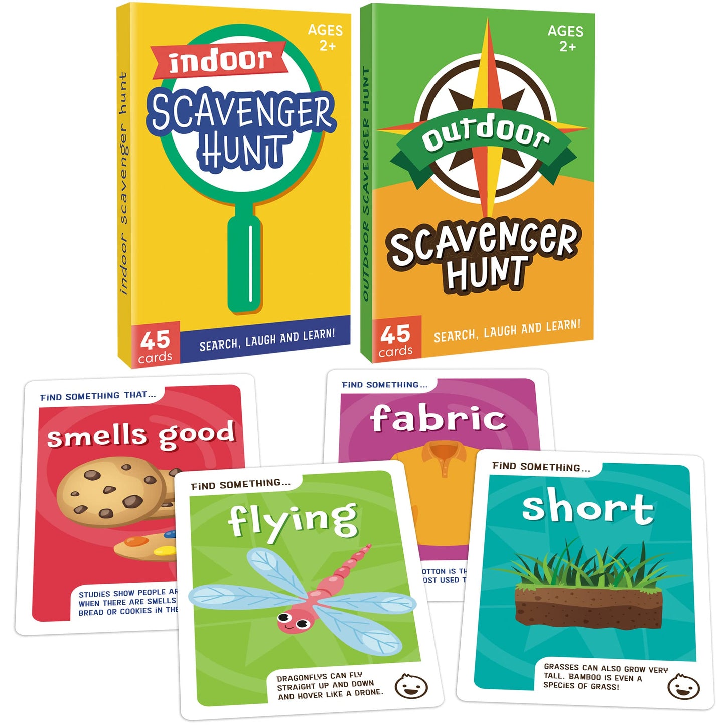 LotFancy Scavenger Hunt Games for Kids, 88 Task Cards, Jumbo Size, Fun Outdoor Indoor Activities Toy, Card Games for Family Game Night, Camping, Party, Gifts for Ages 2+