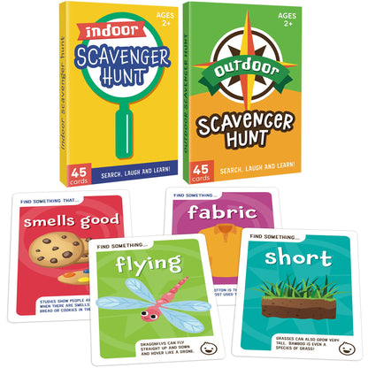 LotFancy Scavenger Hunt Games for Kids, 88 Task Cards, Jumbo Size, Fun Outdoor Indoor Activities Toy, Card Games for Family Game Night, Camping, Party, Gifts for Ages 2+