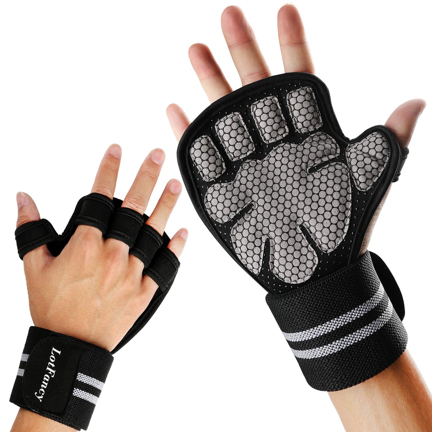 LotFancy Weightlifting Gloves for Women, 1 Pair Ventilated Gym Workout Gloves for Pull Ups, Deadlifting, Cross Fit, Lifting, Full Palm Protection, Anti-Slip, Full Palm Protection, Size S