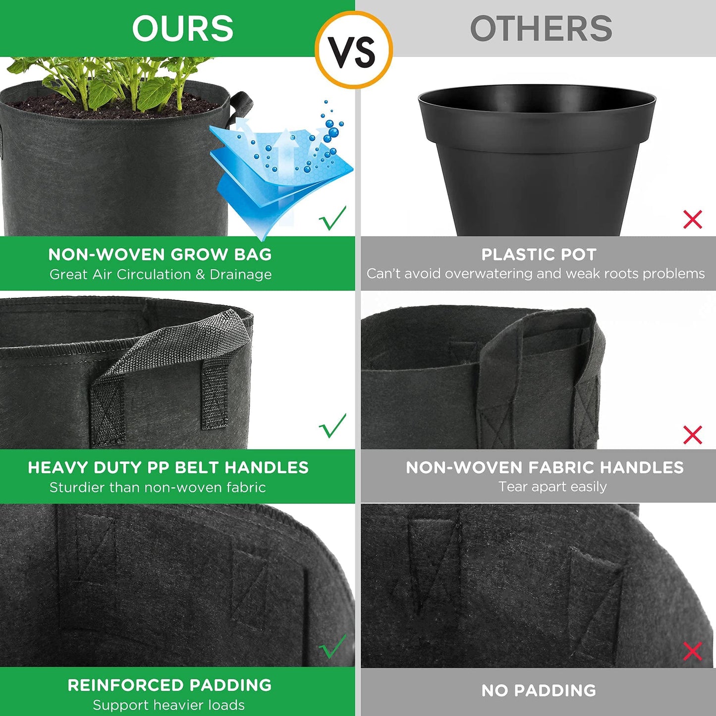 LotFancy Plant Grow Bags
