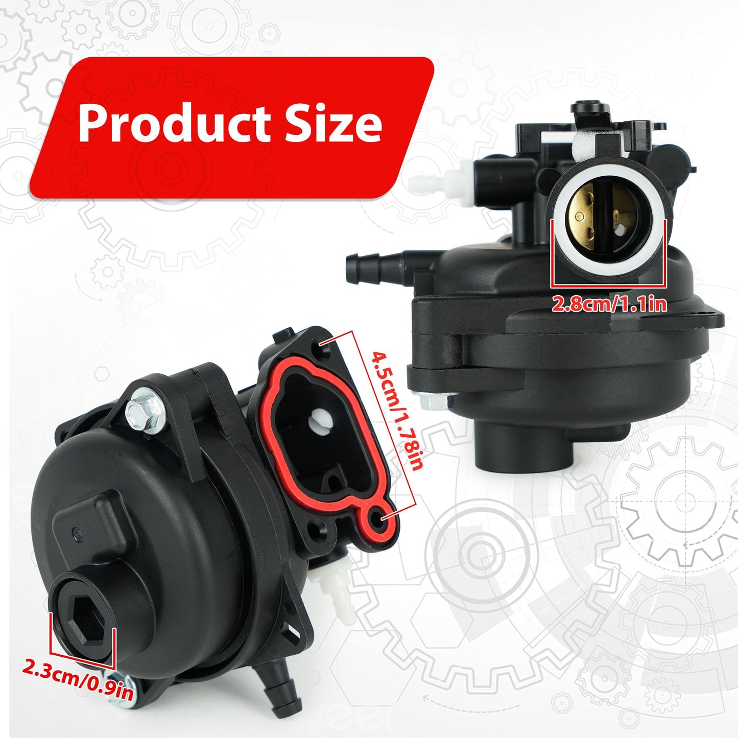 LotFancy Carburetor 799583 for Briggs & Stratton Lawnmower Engine 300E 450E 500E 550E 575E 600E 125cc 08P502 09P602, Fits for 590556 593261 595656 591160 Replacement