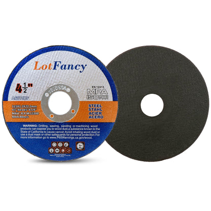 LotFancy Cut Off Wheels 4 1/2 inch, 4 inch, Angle Grinder Cutting Disc, Cutting Wheels for Metal and Stainless Steel, Welding Accessories, Thin Kerf, Flat T1 Cut-Off Tool