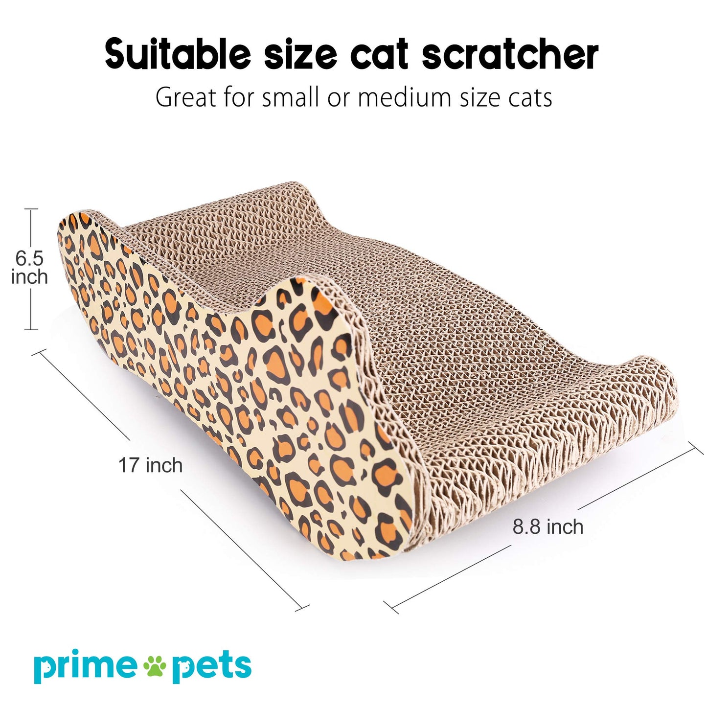 Prime Pets Cat Scratcher Couch, Recycle Corrugated Cat Scratcher Cardboard Bed, Cat Scratching Lounger Sofa