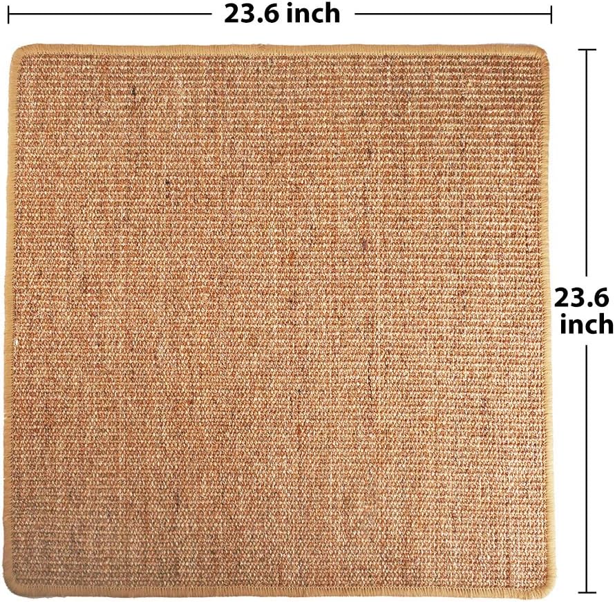 Cat Scratcher Mat, Natural Sisal Cat Scratching Carpet Pad, Floor Scratching Rug, Anti Slip Cat Scratching Mat for Cat Grinding Claws & Protecting Furniture