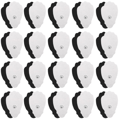 LotFancy TENS Unit Replacement Pads Snap On, 40 Pcs Self-Adhesive Electrode Pads, Reusable Tens Pads for TENS/EMS Massager