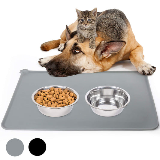 Prime Pets Silicone Cat Dog Food Mat, Waterproof Pet Feeding Mat