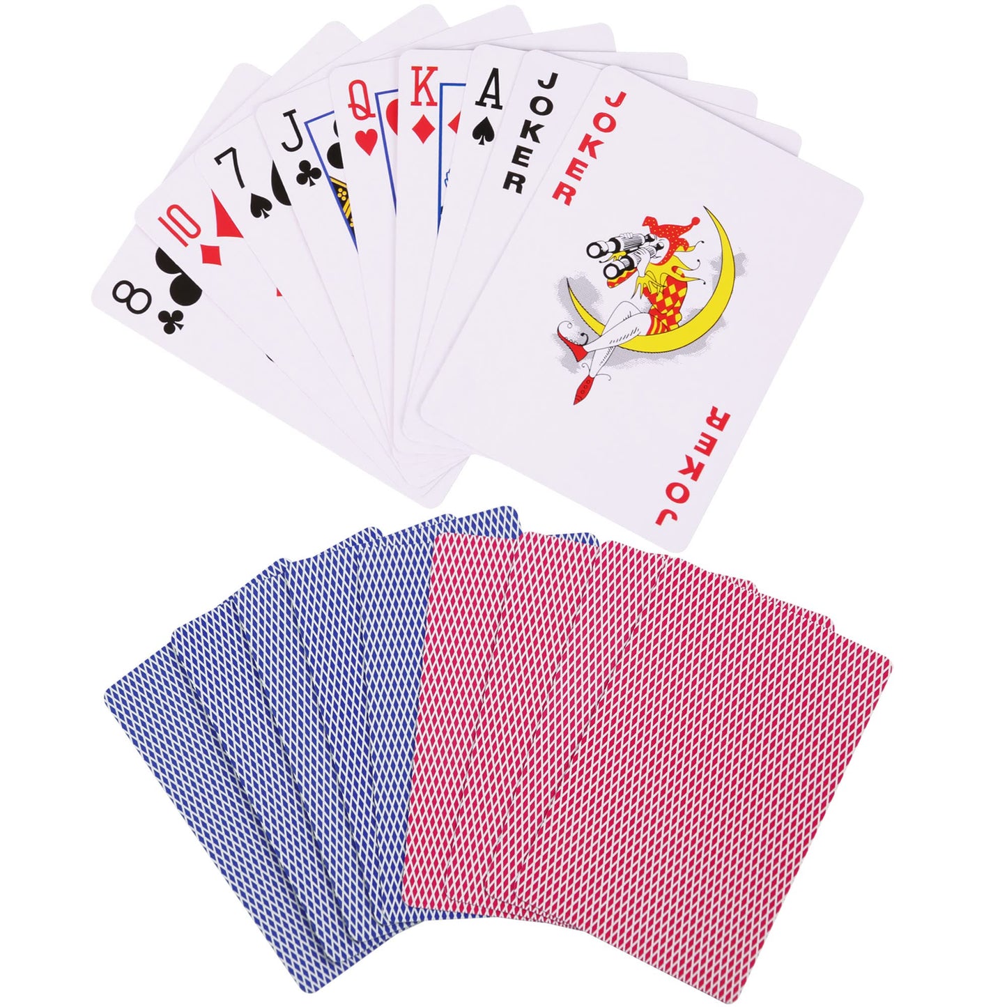 LotFancy Playing Cards, 12 Decks of Cards, Poker Size Standard Index, 6 Blue and 6 Red, for Blackjack, Euchre, Canasta Card Game, Casino Grade