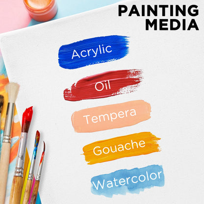 LotFancy Canvases Boards for Painting, 100% Cotton Blank Canvases for Painting, Canvas Panels for Acrylic Pouring, Oil Paint