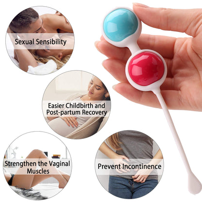 Kegel Balls for Women Tightening, Kegel Weights Exerciser for Beginners or Advanced, Ben Wa Balls Kit for Bladder Control Training, Pelvic Floor Exercises, Pregnancy Postpartum Recovery