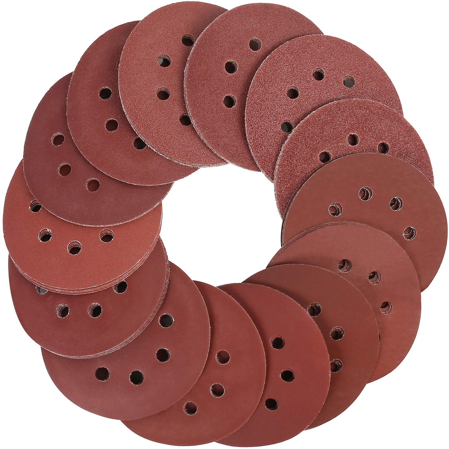 LotFancy Sanding Disc 5 Inch 8 Hole, 40-3000 Grit Assorted Sand Paper, Hook and Loop Sandpaper Assortment, Random Orbital Sander Pads