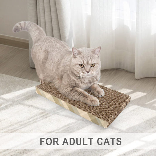 Prime Pets XL Wide Cat Scratcher Cardboard, 2 Pack, Cat Scratching Pads, Corrugated Cat Scratch Board, Large Reversible Refill Sofa Bed Lounge, Catnip Included