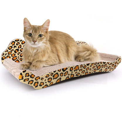 Prime Pets Cat Scratcher Couch, Recycle Corrugated Cat Scratcher Cardboard Bed, Cat Scratching Lounger Sofa