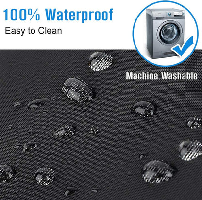 LotFancy Dog Seat Cover with Seat Belt, Pet Seat Covers with Side Flaps, 100% Waterproof Dog Back Seat Covers for Cars/Trucks/SUVs, Scratch Proof & Nonslip Black Car Seat Cover & Hammock
