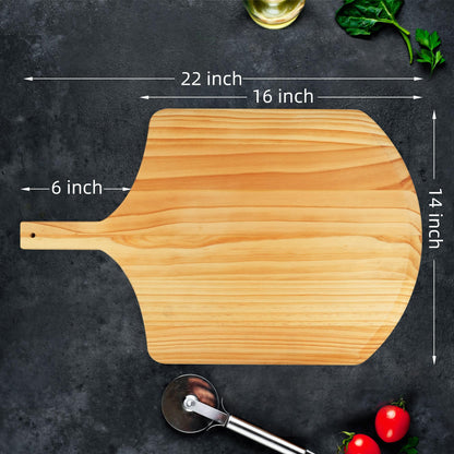 LotFancy Pizza Peel, Wood Pizza Spatula Paddle