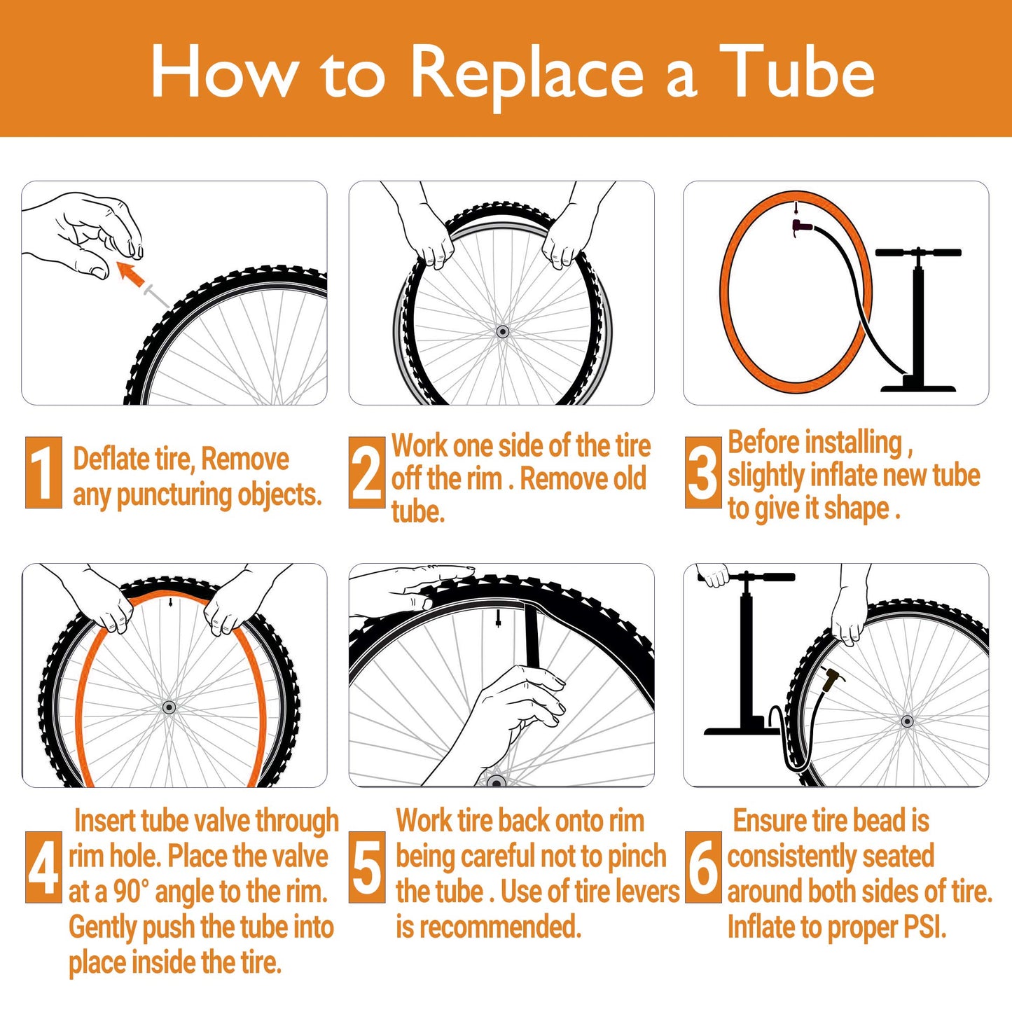 LotFancy 28" 700x35/37/38/40/42/43c Bike Tubes, Packof 2, 700c Road Bicycle Tire Tube