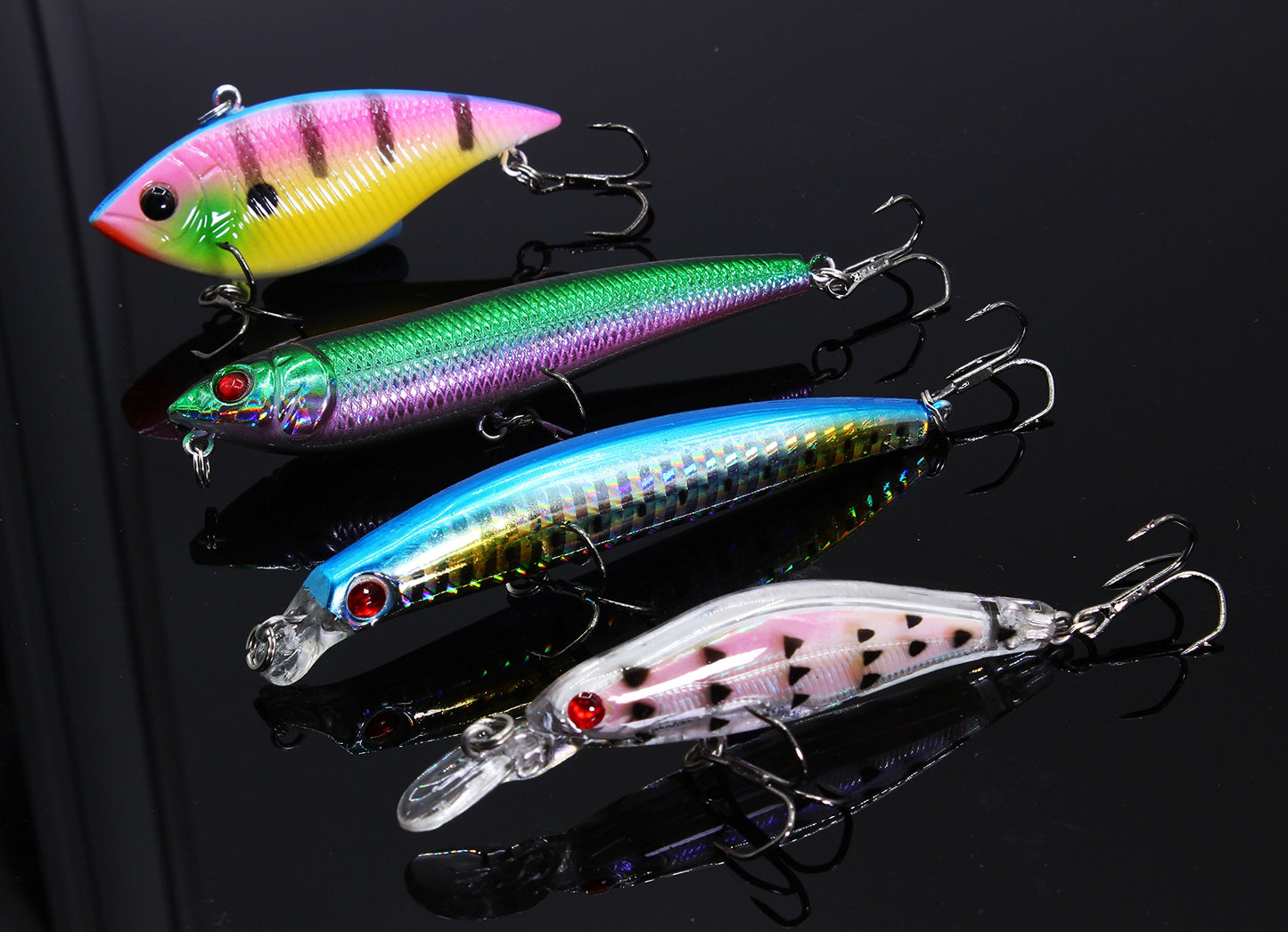 LotFancy Metal Fishing Lures Treble Hooks Assorted Inline Spinner Baits & Spoons Bass Salmon Trout Freshwater