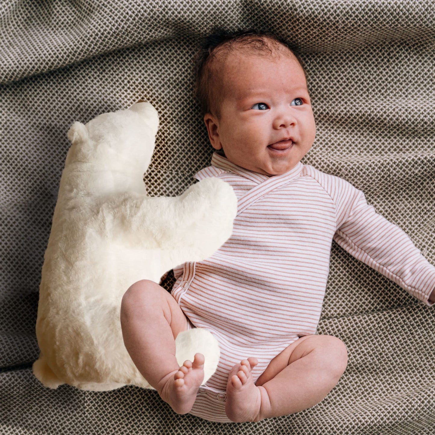 BenBen Polar Bear Stuffed Animal, 18 inch Stuffed Polar Bear Plush Toy, White