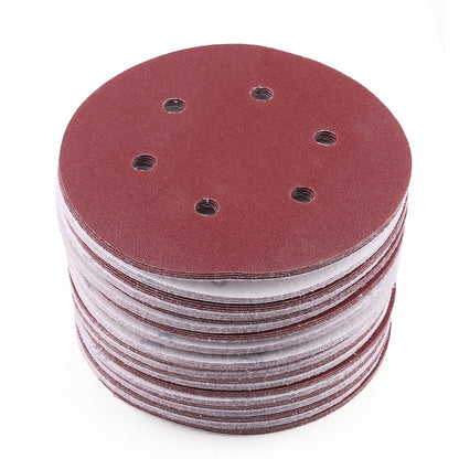 Sanding Disc, 90PCS 120 Grit Hook and Loop Sandpaper - LotFancy 6in 6-Hole Orbit Sander Paper