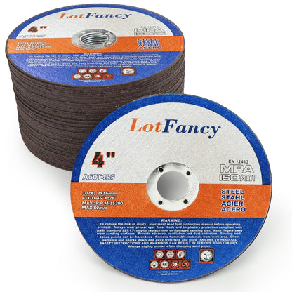 LotFancy Cut Off Wheels 4 1/2 inch, 4 inch, Angle Grinder Cutting Disc, Cutting Wheels for Metal and Stainless Steel, Welding Accessories, Thin Kerf, Flat T1 Cut-Off Tool