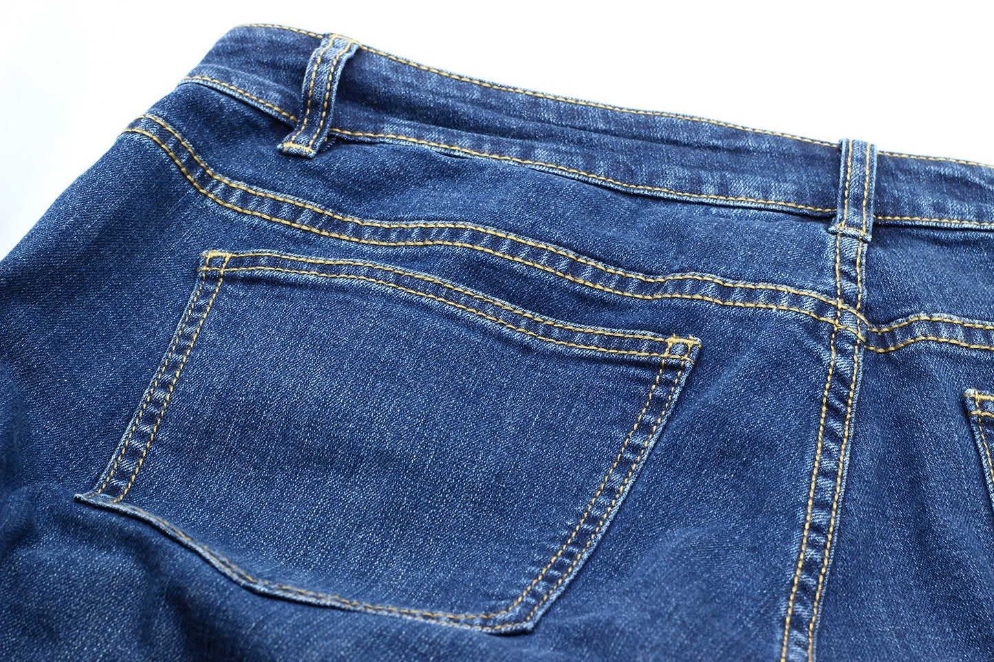 LotFancy Plus Size Straight Stretch Blue Denim Jeans for Women Ladies Girls, Midrise