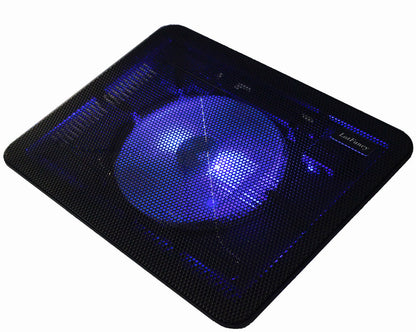 LotFancy Laptop Cooling Pad - Notebook Cooler with Extra USB - Chill Mat for 13-15 Inch Computer, Ultra Thin & Portable (1 Fan)