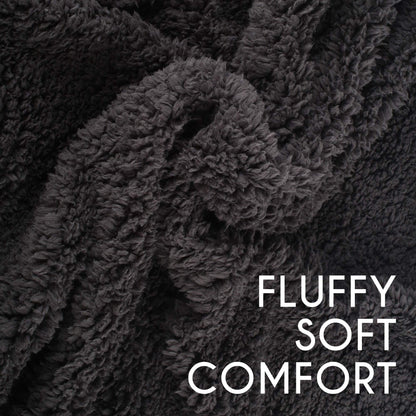 LotFancy Sherpa Throw Blanket, Twin Size Super Soft Fuzzy Fleece Blanket, Cozy Flannel Velvet Microfiber Blanket for Couch Bed Sofa, Super Warm Comfy Reversible Blanket, Lightweight, 60”x80”