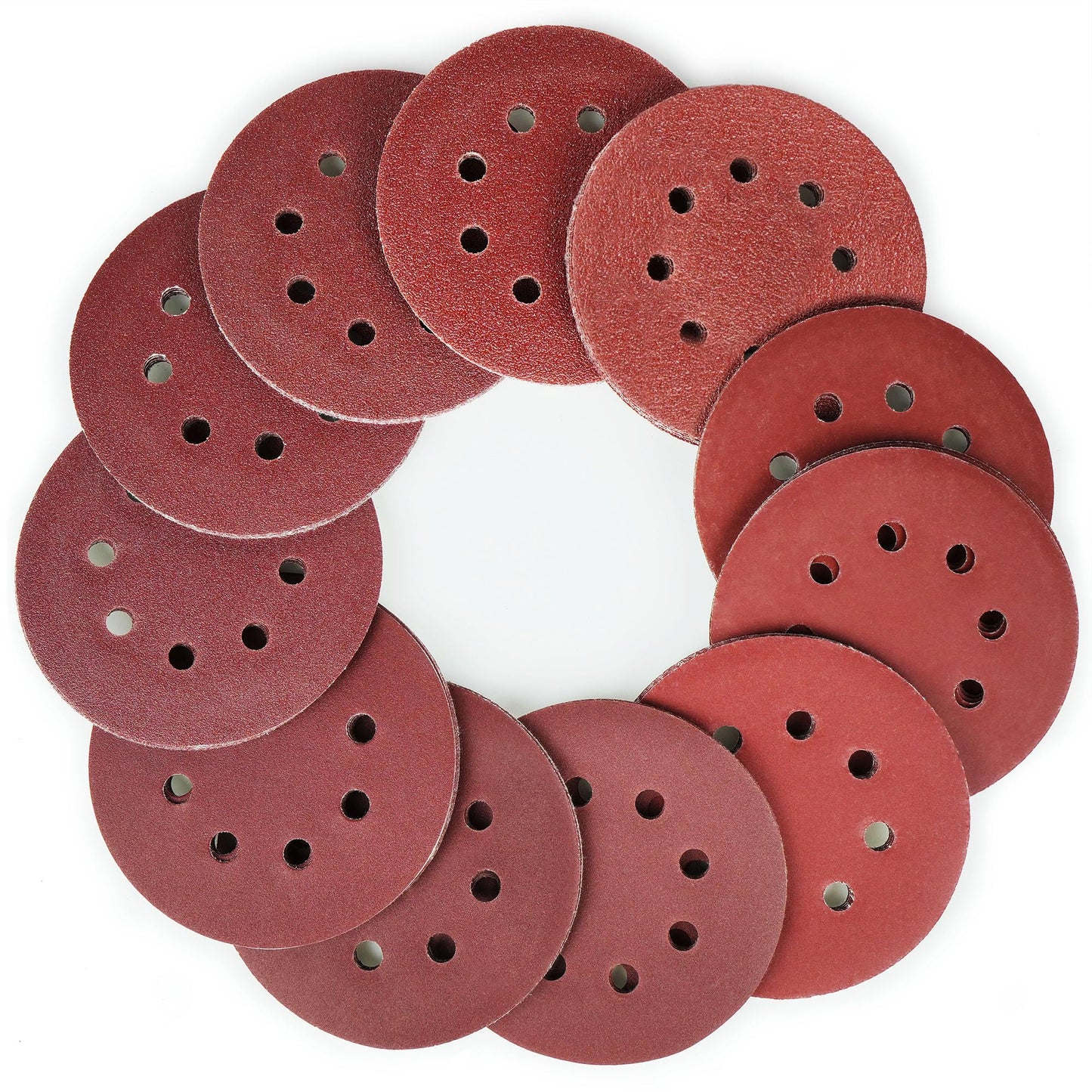 LotFancy Sanding Disc 5 Inch 8 Hole, 40-3000 Grit Assorted Sand Paper, Hook and Loop Sandpaper Assortment, Random Orbital Sander Pads