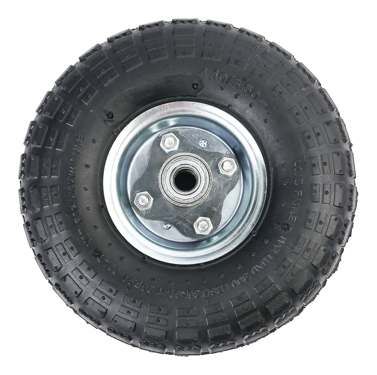 LotFancy 4.10/3.50-4” Tire, 2 Pack 10” Utility Tire for Dolly Hand Truck Garden Carts