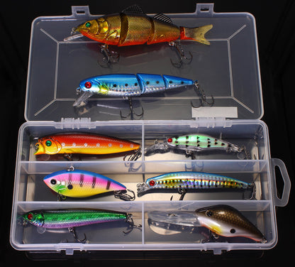 LotFancy Metal Fishing Lures Treble Hooks Assorted Inline Spinner Baits & Spoons Bass Salmon Trout Freshwater
